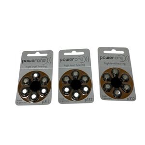 Power‎ One P312 Hearing Aid Batteries – Lot of 3 Packs – High-Level Hearing